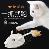 Интеллектуальная автоматическая кошачья (USB -зарядка серая мышь) работает, как только это касается