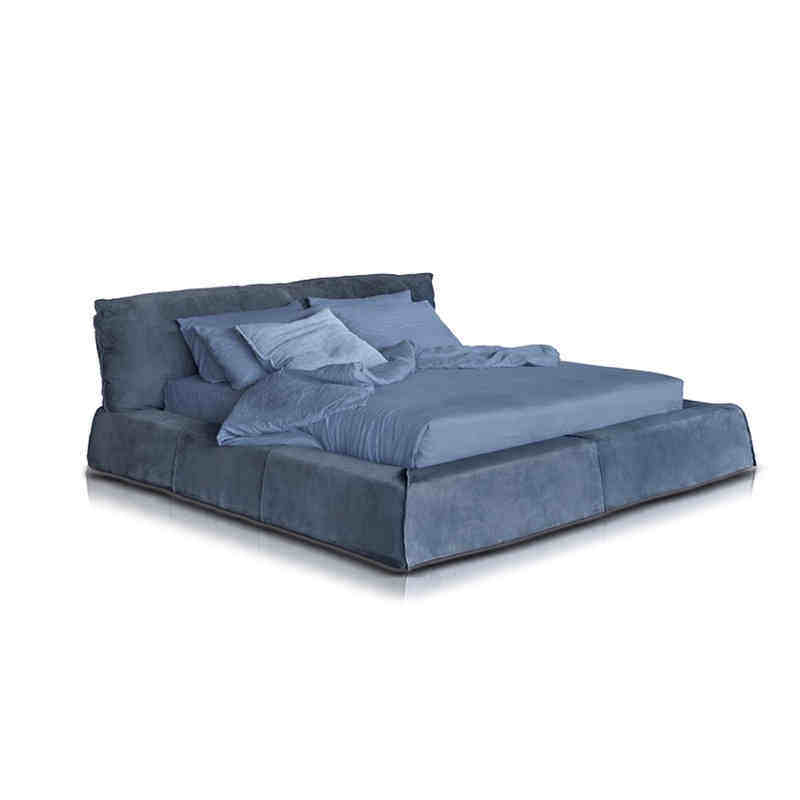 PARIS SLIM cloth art bed cloud bed minimalist modern Italian style 1 8 m Double Nordic cloth art tech bunk bed