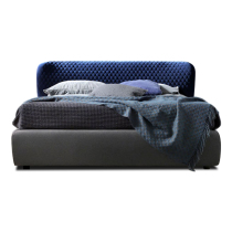 Science and Technology cloth light luxury cloth art bed Hong Kong-style postmodern rong bu chuang blue bed net red double master bed 1 8 meters