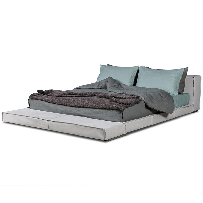 Fabric bed Simple modern bed 1 8-meter bedroom master bedroom Double bed Tatami bed Nordic no-wash technology cloth bed