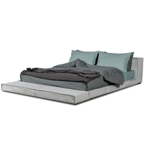 Cloth bed simple modern bed 1 8 m bedroom master bedroom double bed tatami bed Nordic disposable technology cloth bed