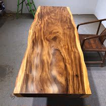 Size: 270*80*6 walnut large board solid wood log tea table Tea table Office conference table Dining table