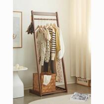 Japanese-style clothes hanger floor-standing clothes hanger simple solid wood home coat rack bedroom room Nordic B&B factory straight hair