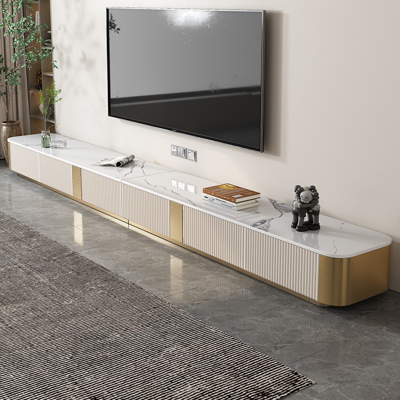 Light extravagant high-end TV cabinet Rocket ground floor Terrace Living Room Home new extra-long floor TV cabinet Tea Table Combinations