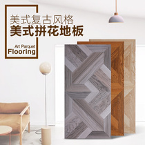 Wood flooring reinforced composite human spelling European plate waterproof wood flooring manufacturers direct sales of household living room