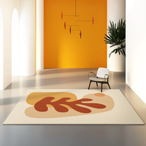 A blanket a painting Original design Matisse modern simple light luxury Orange carpet Living room bedroom coffee table mat Nordic