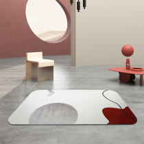 (One blanket one painting)Modern simple heterosexual light luxury carpet Living room coffee table blanket Bedroom bedside blanket Study customization