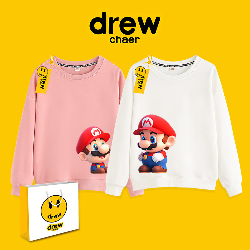 Mario Wei clothes Children's spring and autumn Children's girls Autumn clothes older brothers and girls'clothes' boys' cool chubby boy-Taobao