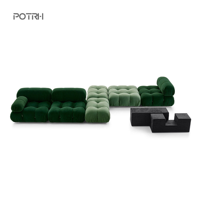 Ткань для гостиной в кремовом стиле Mario Chameleon Wabi-sabi cream с креативным дизайном, французский диван-модуль, свободная комбинация Изображение 1