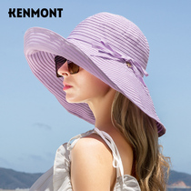  Camon big head circumference foldable sunscreen sun visor Anti-ultraviolet large brim beach sun hat large edge cool hat