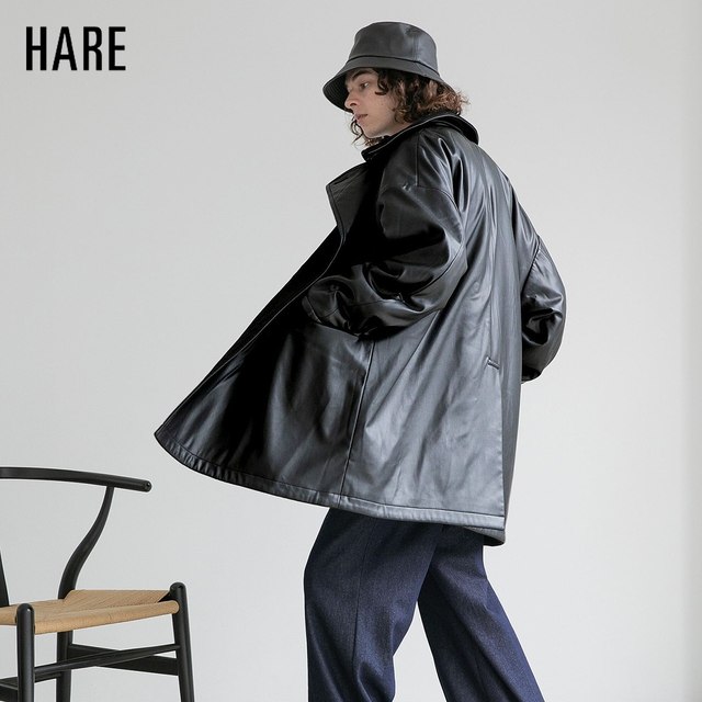 ເສື້ອຄຸມຂົນສັດ HARE ລະດູໃບໄມ້ຫຼົ່ນແລະລະດູໜາວຂອງຜູ້ຊາຍປີ 2022 ໜັງຍີ່ປຸ່ນແບບປີ້ນກັບກັນໄດ້ trendy mid-length coat 294847
