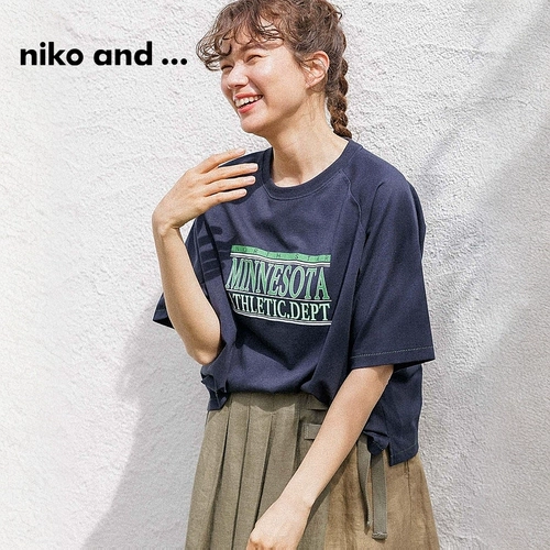 niko and ... Модная печать буквы повседневная короткая рукава 113887