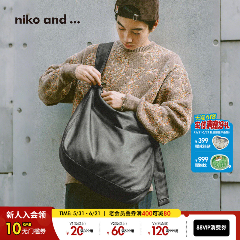 Niko and ... Men's Bag 2025 New Style Casual Work Clothing Large Capacity Sports Fitness Tote Bag 572965