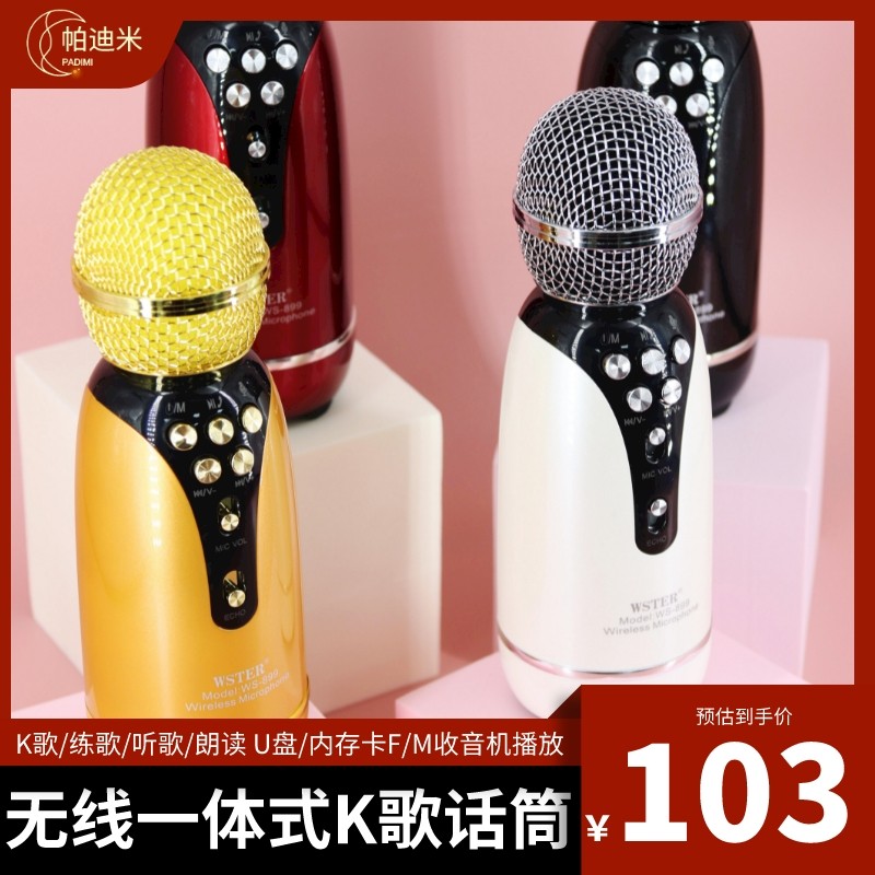 Microphone Mic Acoustics Integrated Wireless Bluetooth Mobile Phone K Song Universal Outdoor Teacher Children Chair at the handheld KTV