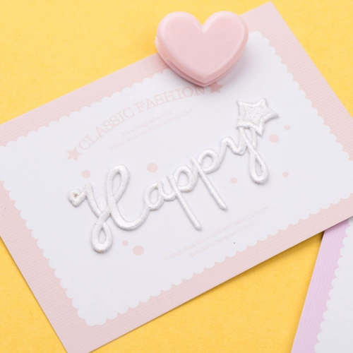 Сумка, упаковка, универсальный самоклеющийся декор, английские буквы, с вышивкой