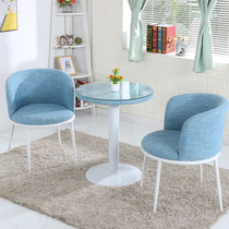 Balcony Casual Chair Modern Minima Nordic Balcony Small Table And Chairs Net Red Light Extravagant table Two chairs Composition Three sets