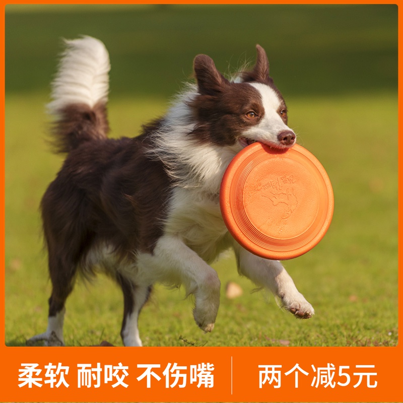 Flying Disc Dog Special Flying Disc Resistant To Bite Training Dog Soft Flying Saucer Border Shepherd Dog Ginollabrador Great Small And Medium Pet Toy