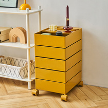 Rotating bedside table storage cabinet cart ins removable shelf simple modern bedroom creative locker