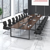 Office conference table long table simple modern size simple splicing negotiation training long bar meeting table and chair combination