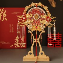 Tuan fan bride wedding diy material package hand bouquet Hanfu wedding dress happy fan handmade gift Chinese embroidery