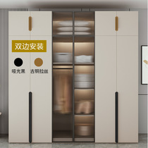 Invisible handle black punch-free light luxury gold drawer concealed handle modern simple wardrobe door cabinet handle