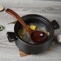 Falaite solid wood soup spoon large porridge Spoon hot pot spoon long handle wooden spoon non-stick special wood soup spoon