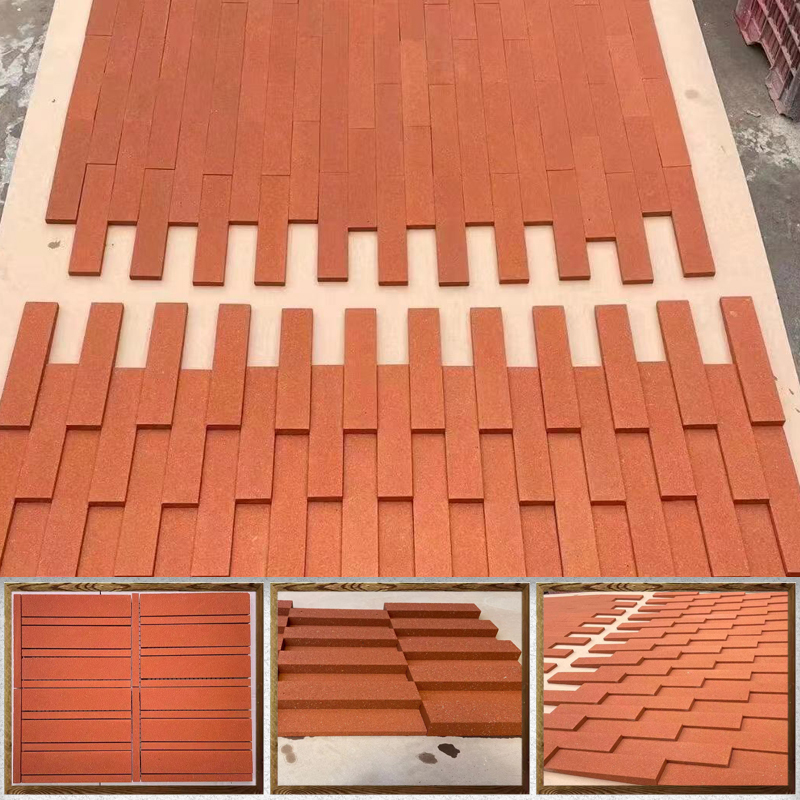 All-Over Clay Red Brick Roasted Coffee Shop Clothing Red Door New Brick Antique Sand Brick Background Wall Brick Long Brick