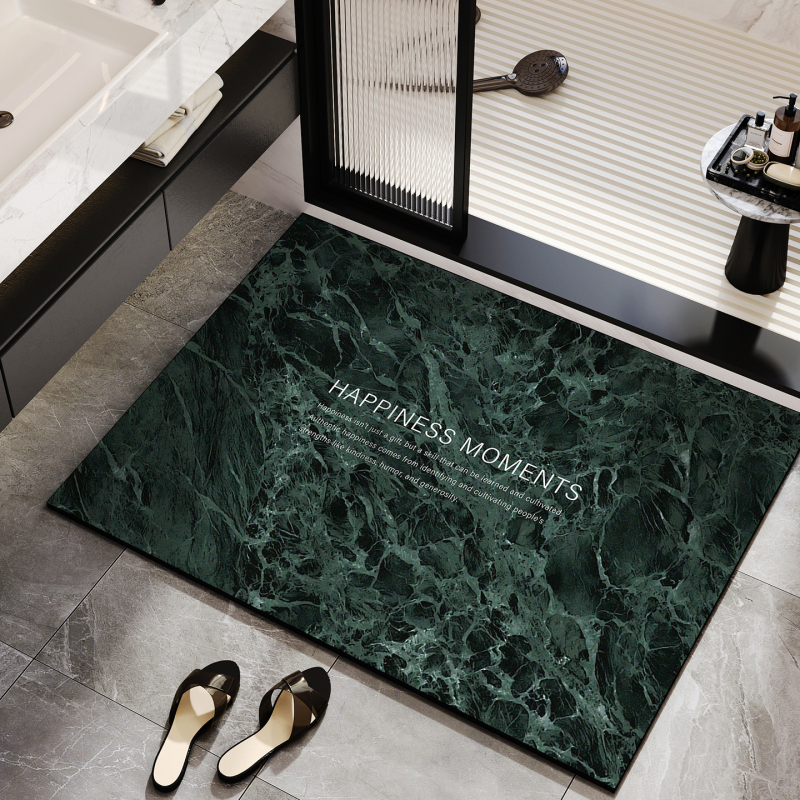 Prada Green Bathroom Floor Mat Diatomaceous Earth Soft Mat Absorbent High-End Bathroom Entrance Mat Non-Slip Absorbent Carpet Prada Green Bathroom Floor Mat Diatomaceous Earth Soft Mat Absorbent High-End Bathroom Entrance Mat Non-Slip Absorbent Carpet