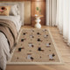 Medieval style bedroom bedside carpet no-wash and wipeable floor mat