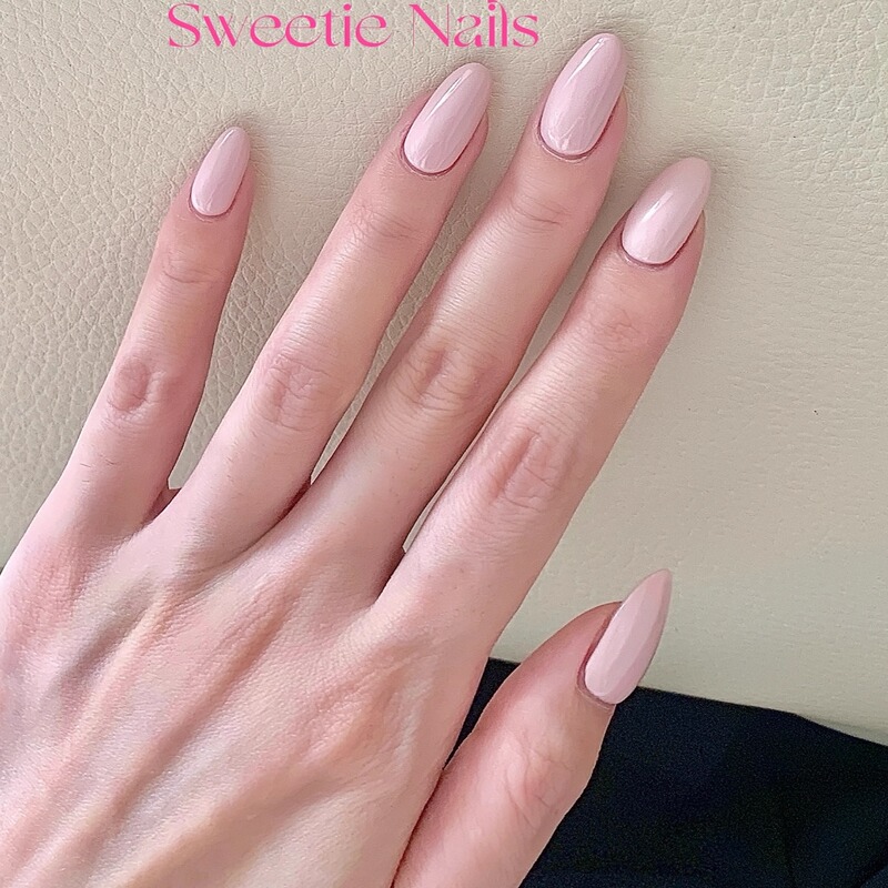 Sweetie | Light Pink Manicure, Solid Color Skin Pink, Hailey Manicure, European and American Style, ins Korean Style Handmade Wearable Manicure.