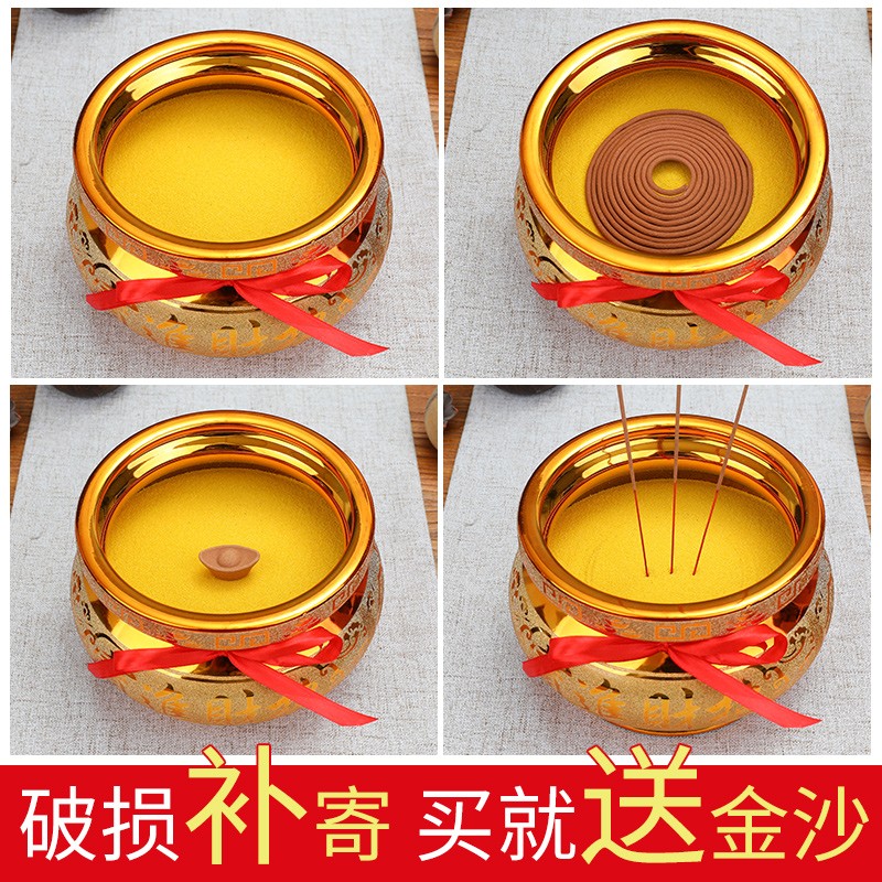 Incense stove Home Indoor Incense for the Ceramic Chasiya God for the Buddha Spicer Bowl of Buddha Supplies Big and small burning incense ash-Taobao