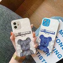 Tide brand cartoon violent bear suitable for Apple 11 mobile phone shell appleX XS XR anti-fall silicone sleeve all-inclusive shell