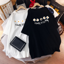 Cotton top tide hot mom 2021 summer fashion short sleeve long T-shirt loose Super Cool Maternity body T-shirt