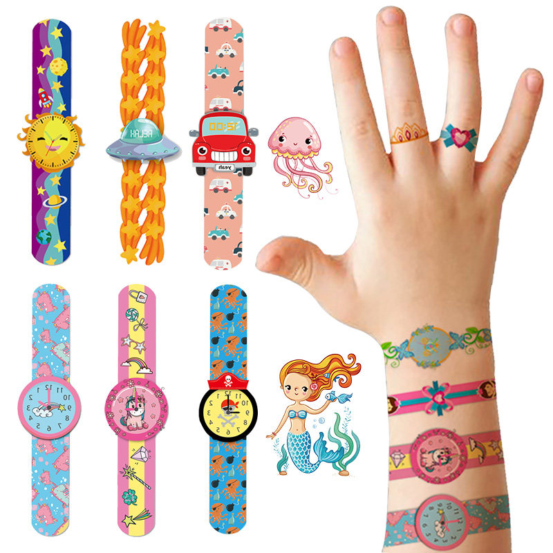 Tattoo stickers for children Stickers for girls Stickers for art paper Safety waterproof Boy baby cartoon watch dinosaur Watermark stickers