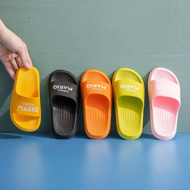Baby children's slippers summer one-piece bathroom bath non-slip open toe soft bottom durable net red cute four seasons