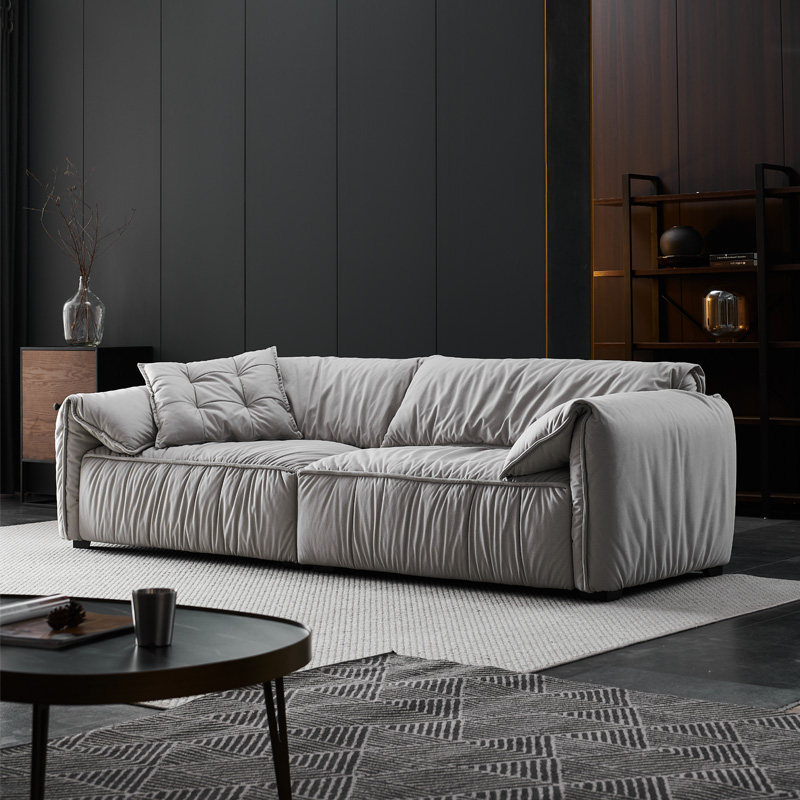 Nordic Bart sofa Modern minimalist Living room Serie style Four-three-position Combined down S&T cloth sofa Small family Type