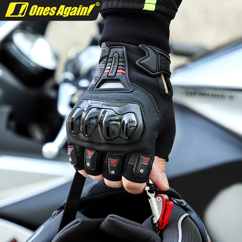 Locomotive riding gloves Summer semi-finger anti-fall breathable locomotive anti-slip and abrasion resistant Four Seasons universal male and female glove