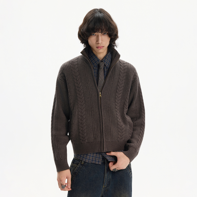 Blaexit Floral Yarn Blended Cashmere Sweater Jacket for Men, Thickened for Winter Warmth, Old Money Style Stand Collar Knitted Cardigan Blaexit Floral Yarn Blended Cashmere Sweater Jacket for Men, Thickened for Winter Warmth, Old Money Style Stand Collar Knitted Cardigan