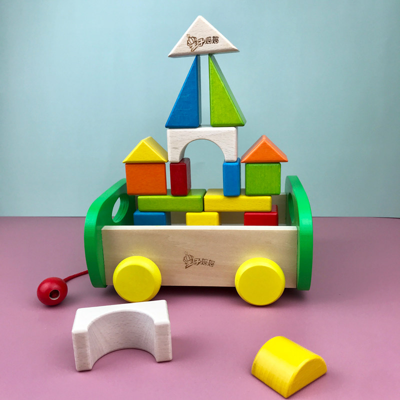 Children's educational early education tractor building blocks assembling toys baby improve intelligence brain 1-2-3-4 years and a half