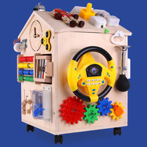 Montessorimon teaches 1-2 years old 3 baby busyboard busy board parts material unlocking toys