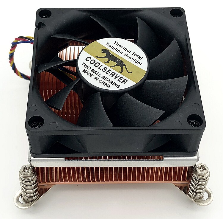 Leopard All Copper 2U Server CPU Radiator 115X 1200 2011 1366 Interface Lower Blowing Fan