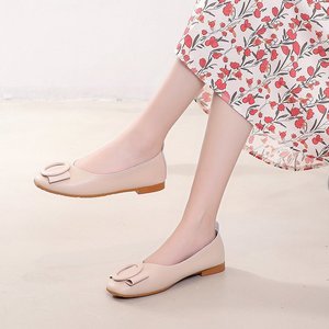 玫宸2021韩版春款豆豆鞋女平底浅口单鞋鞋网红休闲社会女鞋