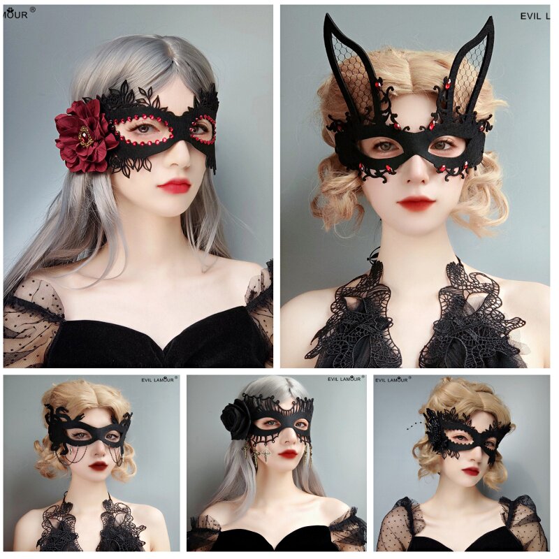 Halloween Costume Party Sexy Half-Face Princess Goddess Queen Mask Veil Stage Performance Party Props