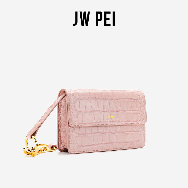 JW PEI Skew Satchel JULIA Niche Design Bag Crocodile TatXX_ENCODE_CASE_CAPS_LOCK_Off Single Shoulder Bag Woman New Wave Small Square Bag 1C01