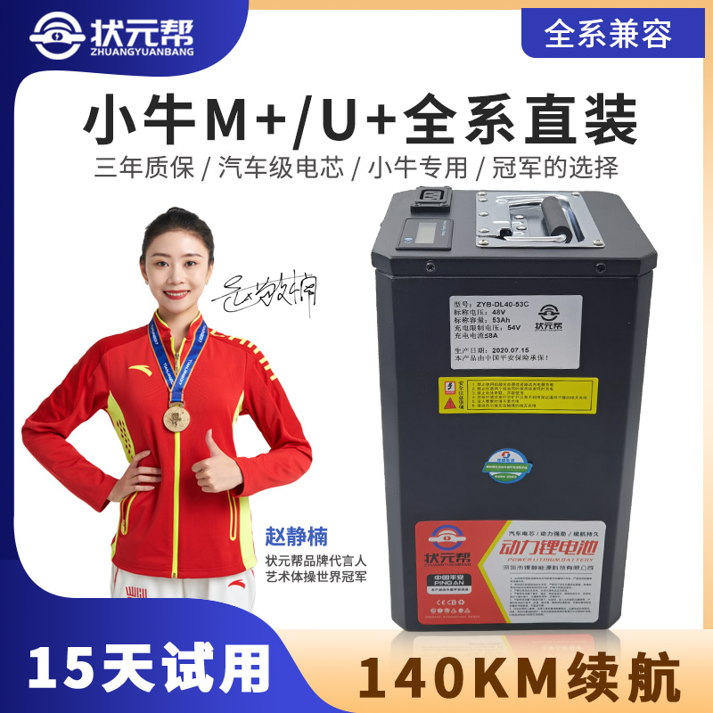 Champion Gang Maverick electric vehicle battery M + straight up replacement 48v battery U + lithium battery MQI UQI modification accessories