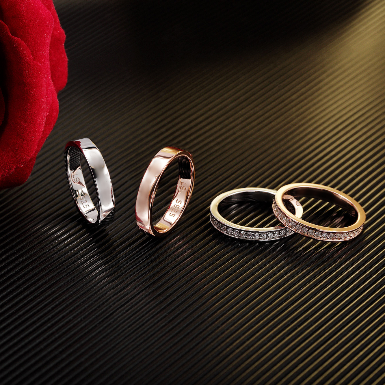 Couple ring pair ring boy pair gift girlfriend gift full of stars Valentine's day girl birthday gift girlfriend