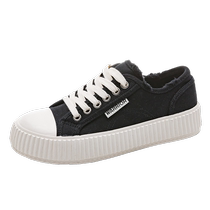 Pull back womens shoes canvas shoes for women 2024 new summer breathable thick-soled biscuit shoes niche versatile board shoes for women