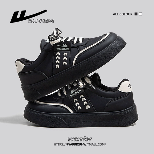 Warrior, черная спортивная обувь, летние дышащие кроссовки на платформе, 2024 года