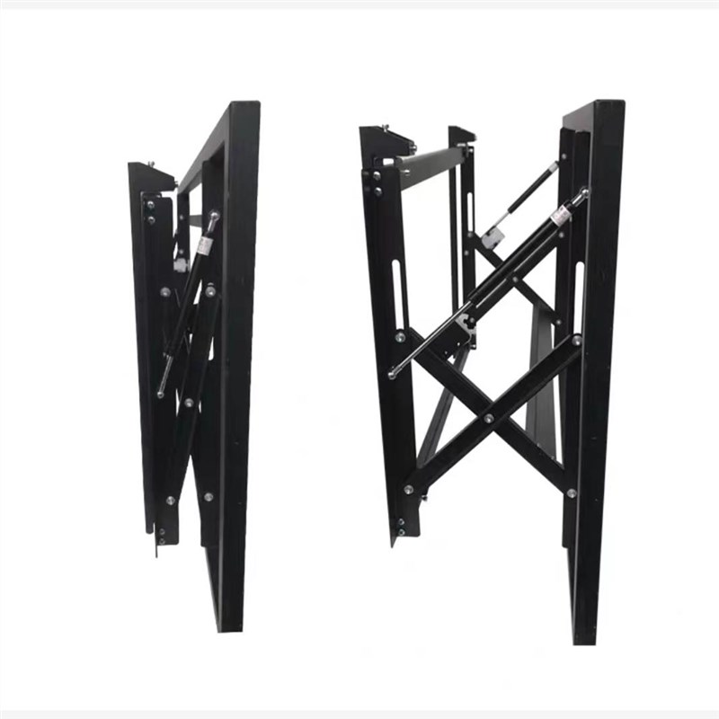 Front maintenance hydraulic bracket 65/75/86/98/100/120-inch splicing screen TV wall embedded telescopic hanger