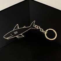 LD shark car keychain pendant creative cartoon tide high-grade key chain ring net red boys day small gift
